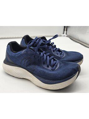 Topo Athletic Atmos Shoes Mens 8.5 Navy Mesh Damaged Running Sneakers ZipFoam